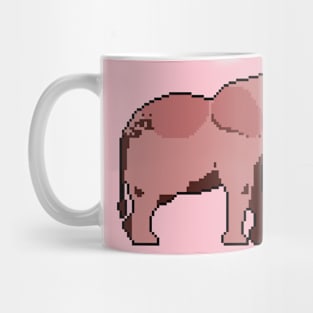 Wilderness Wonder: Pixel Art Elephant Design for Trendy Fashion Mug